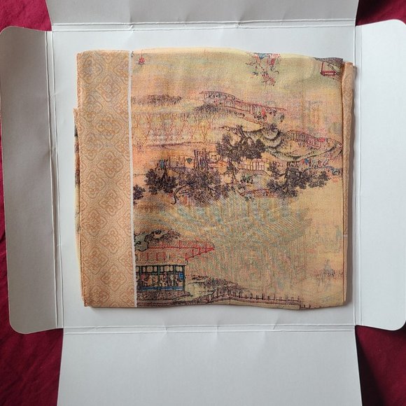 **SOLD** BEAUTIFUL BRAND NEW 100% SILK LONG SCARF - Picture 5 of 8